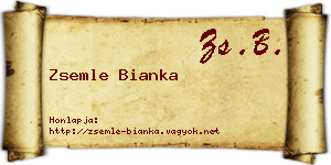 Zsemle Bianka névjegykártya