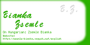 bianka zsemle business card